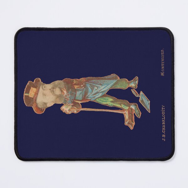Item preview, Man with Broom and Dustpank - Juan Pedro Chabalgoity midnight blue designed and sold by citimonster.