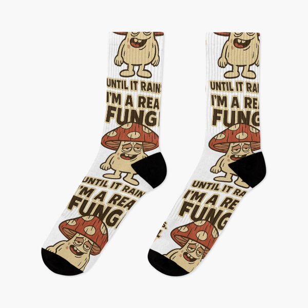 Item preview, I’m a Real Fungi Until It Rains Funny Mushroom Pun Design designed and sold by TeeTimeTreasure.