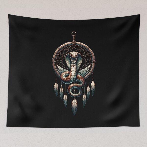 Item preview, Mystical snake in dream catcher. designed and sold by ReneMM.