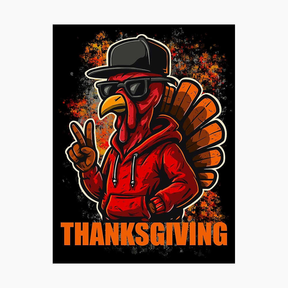 Edgy Urban Thanksgiving Turkey Poster
