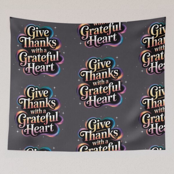 Item preview, Give Thanks with a Grateful Heart - ideogram designed and sold by mierkuhviezdam.