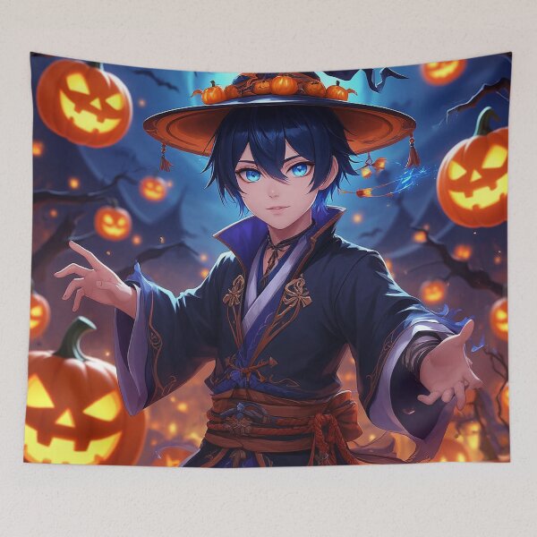 Item preview, Wanderer — Haunted Wind Spirit | Genshin Impact Halloween Edition designed and sold by AmetistLight.