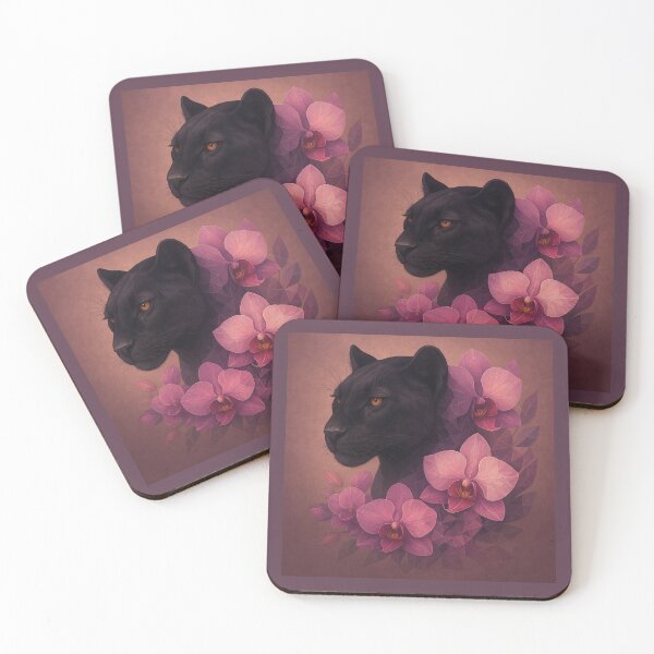 Item preview, Panther of Orchids – Whisperbloom Series designed and sold by GeoWild Designs.