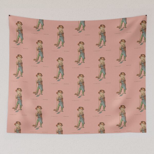 Item preview, Man with Broom and Dustpank - Juan Pedro Chabalgoity desert rose designed and sold by citimonster.