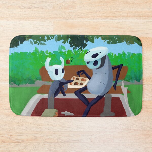 Item preview, Hollow knight and Quirrel on Forrest Gump bench designed and sold by Pip'sCorner.
