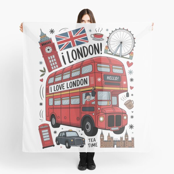 Item preview, Cheerful London Icons Collage designed and sold by chaladin.