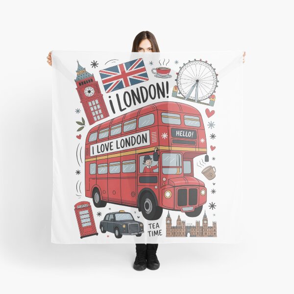 Item preview, Cheerful London Icons Collage designed and sold by chaladin.
