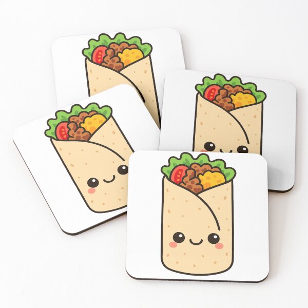 Item preview, Cute Kawaii Burrito Smiling Cartoon Food designed and sold by  ADBIB Design.
