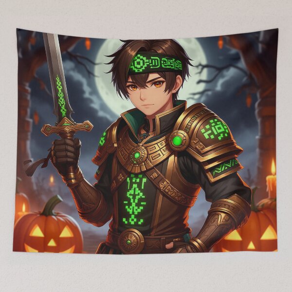 Item preview, Kinich — Warrior of Shadows | Genshin Impact Halloween Art designed and sold by AmetistLight.