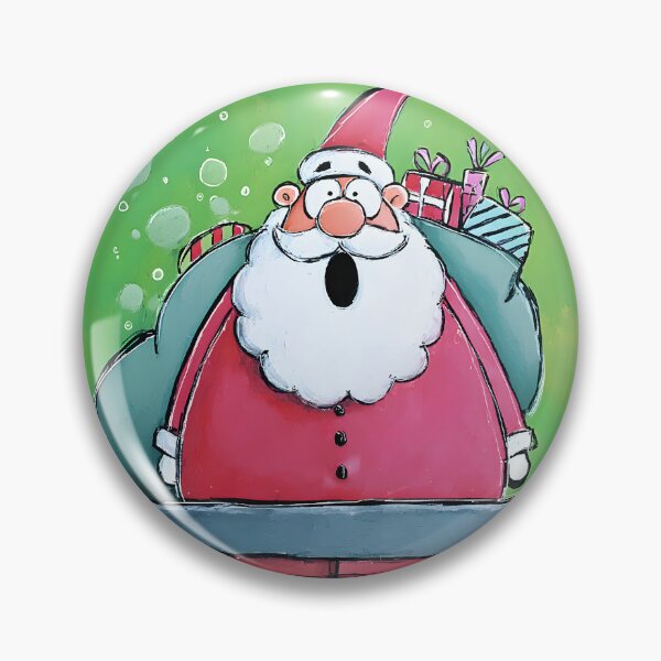 Item preview, Ho Ho Ho Santa Claus Stuck in Chimney with Colorful Christmas Presents on Vibrant Green Background designed and sold by OlfactoART Studio.
