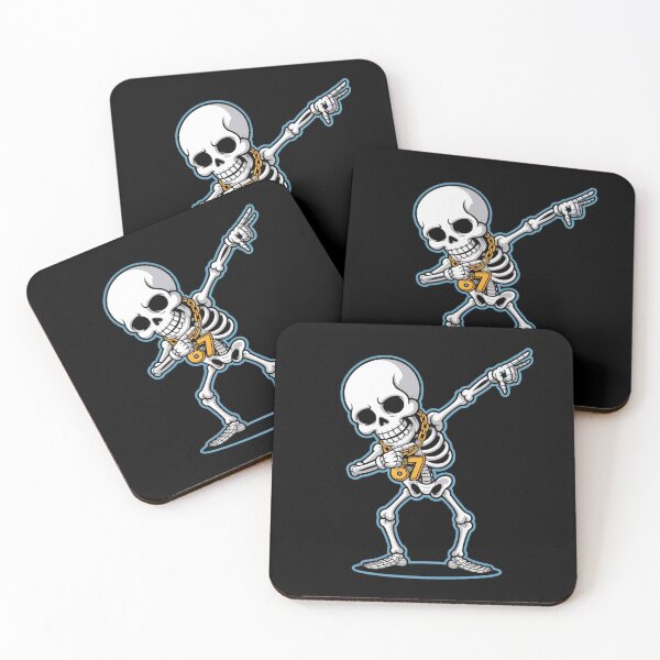 Item preview, Skeleton Dab “67 Bruh” – Funny Meme Halloween Tee designed and sold by WSPrintCrafter.