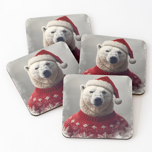 Item preview, Polar Bear Christmas Graphic Art designed and sold by Art Crea Nova.