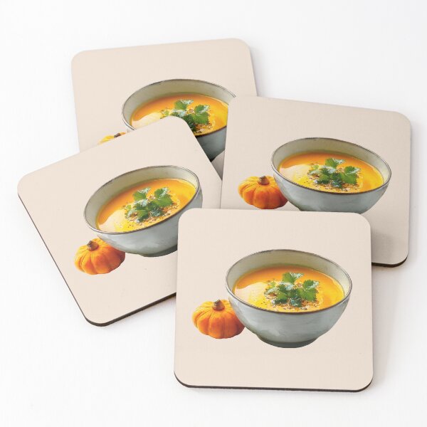 Item preview, Watercolor Cream of Pumpkin Soup designed and sold by Violet Peonies.
