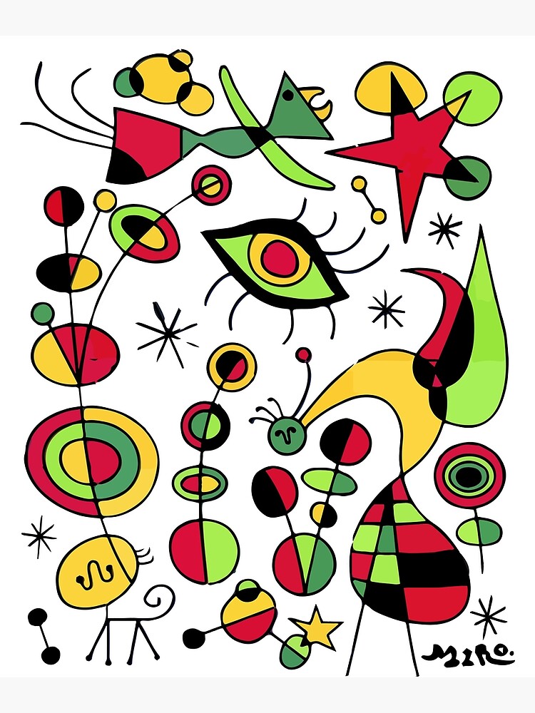 Tarjetas de felicitación «Joan Miro Peces De Colores (Peces de ...