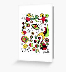 Joan Miro Peces De Colores (Colorful Fish ), T Shirt, Artwork Reproduction Greeting Card
