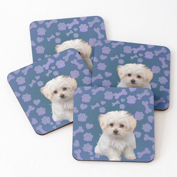 Item preview, Adorable puppy with paw prints and bones pattern  designed and sold by Cre8Gift.