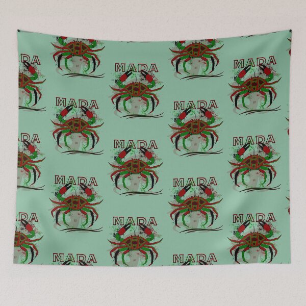 Item preview, Red green black crab designed and sold by Vivinedrawsells.