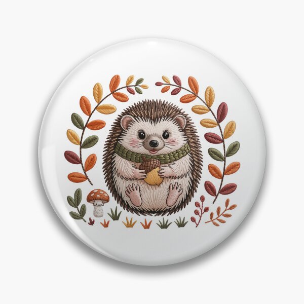 Item preview, Cozy Hedgehog in Autumn Leaves designed and sold by jkrphoto.