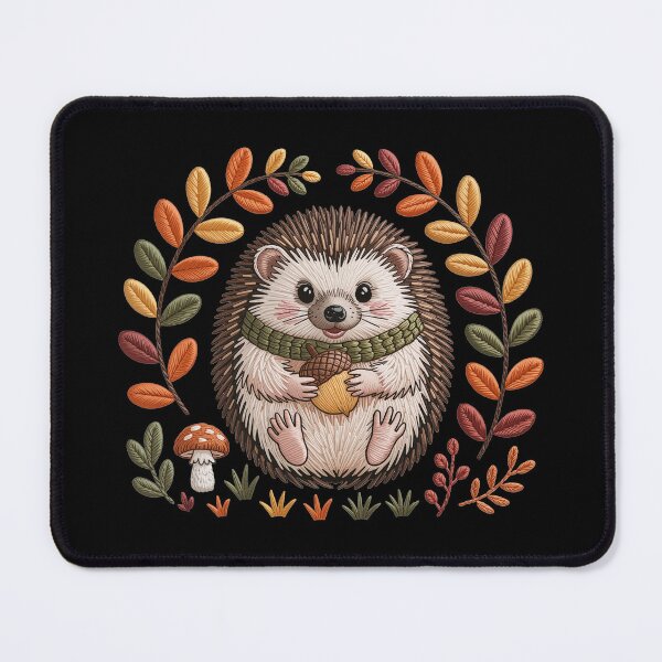 Item preview, Cozy Hedgehog in Autumn Leaves designed and sold by jkrphoto.