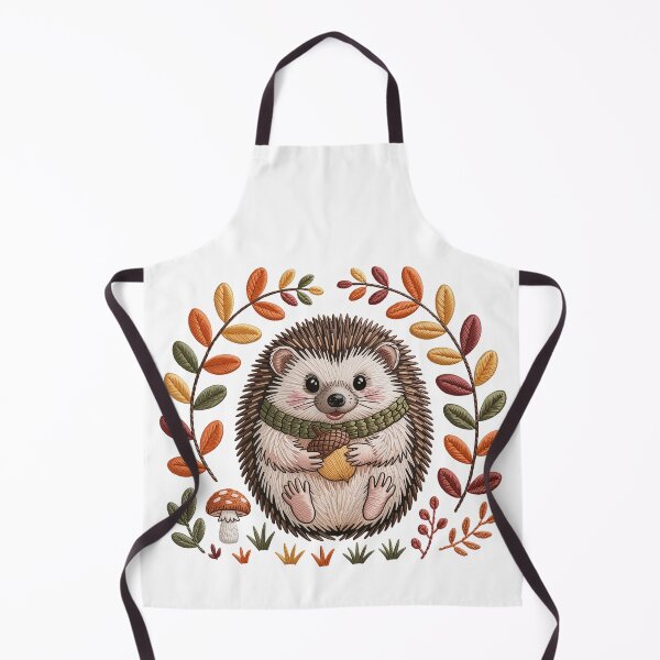 Item preview, Cozy Hedgehog in Autumn Leaves designed and sold by jkrphoto.
