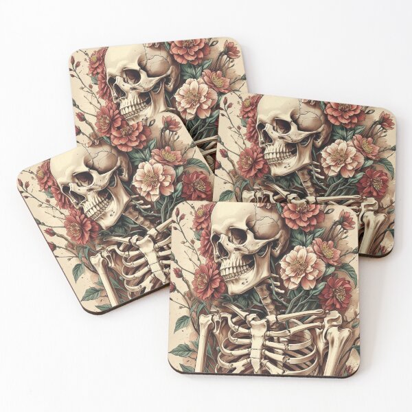 Item preview, A detailed vintage anatomical drawing of a human skeleton halloween horror  designed and sold by Artshopprivate.