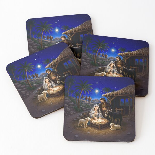 Item preview, Nativity Scene with Baby Jesus in Manger designed and sold by Vicky Brago-Mitchell®.
