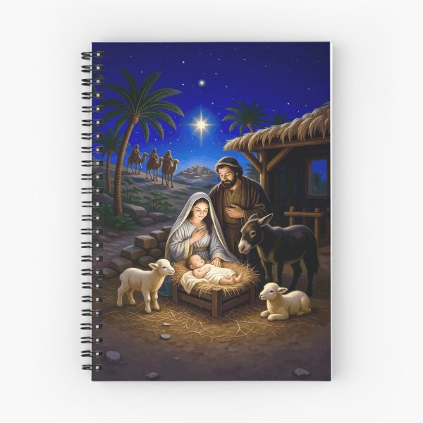 Item preview, Nativity Scene with Baby Jesus in Manger designed and sold by Vicky Brago-Mitchell®.