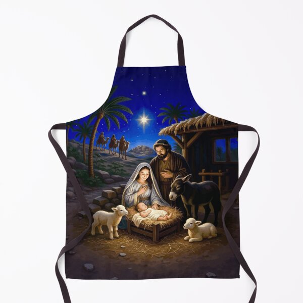 Item preview, Nativity Scene with Baby Jesus in Manger designed and sold by Vicky Brago-Mitchell®.
