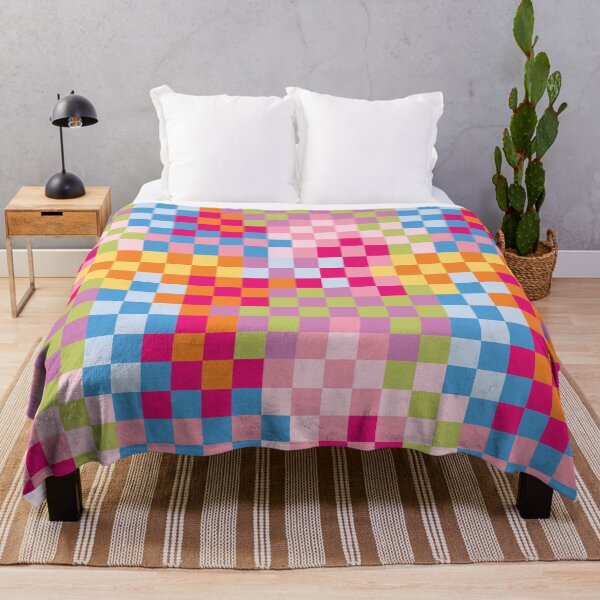 Item preview, rainbow checkerboard grid check pattern designed and sold by winterpumpkin.