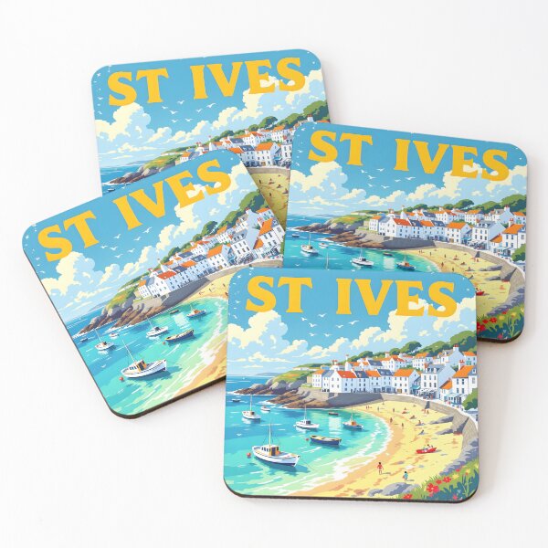 Item preview, St Ives: Vintage-Style Painterly Travel Poster designed and sold by LSVart.