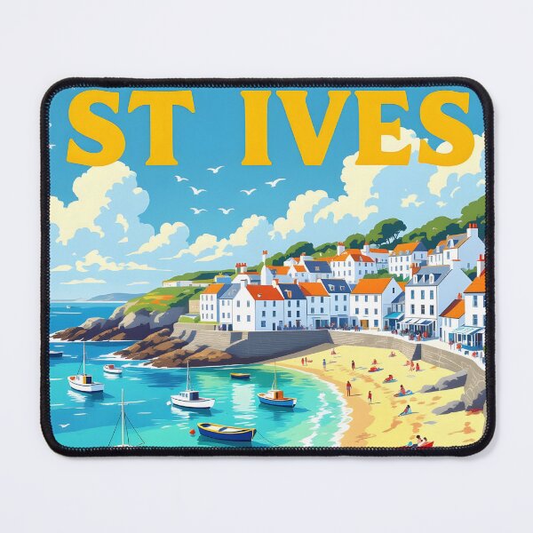 Item preview, St Ives: Vintage-Style Painterly Travel Poster designed and sold by LSVart.