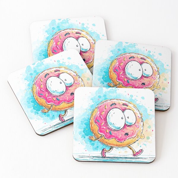 Item preview, Cute Running Donut Cartoon Character designed and sold by Moss and Moon Studio.