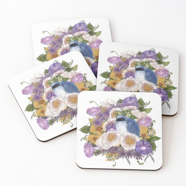 Item preview, Bouquet of flowers with blue bird designed and sold by SCJota.