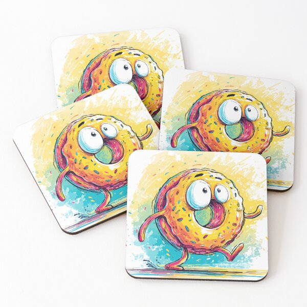 Item preview, Cute Running Donut Cartoon Character designed and sold by Moss and Moon Studio.