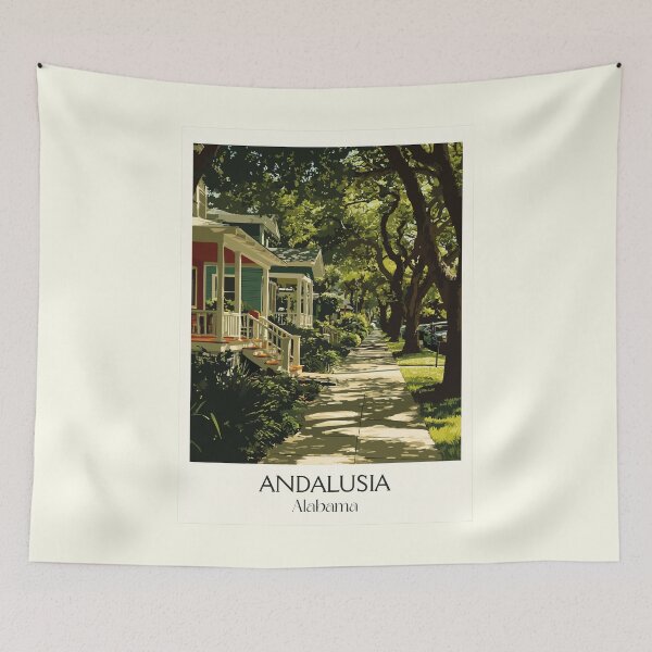 Item preview, Andalusia Alabama Southern Street Art Print designed and sold by TuncGK.
