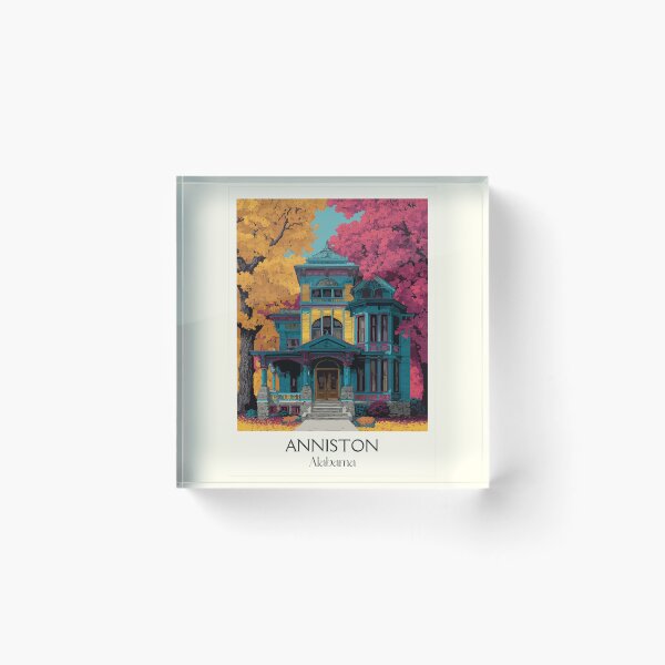 Item preview, Anniston Alabama Victorian Home Art Print designed and sold by TuncGK.