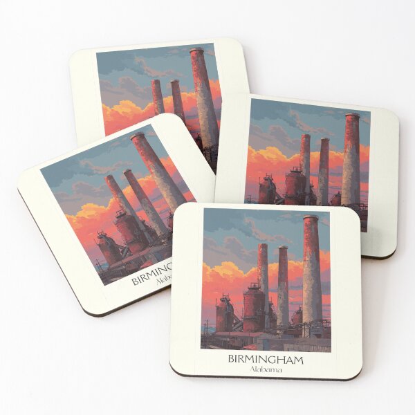 Item preview, Birmingham Alabama Industrial Sunset Art Print designed and sold by TuncGK.