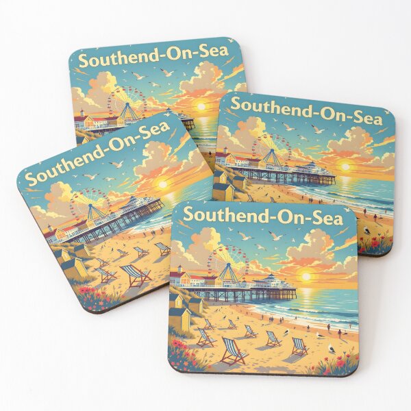 Item preview, Southend-on-Sea: Vintage-Style Painterly Travel Poster designed and sold by LSVart.