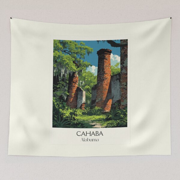 Item preview, Cahaba Alabama Historic Ruins Art Print designed and sold by TuncGK.