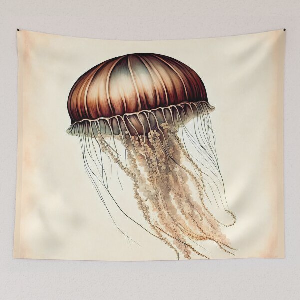 Item preview, Vintage Jellyfish Biological Illustration Print designed and sold by LanaGustavsson.