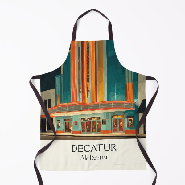 Item preview, Decatur Alabama Art Deco Theater Art Print designed and sold by TuncGK.
