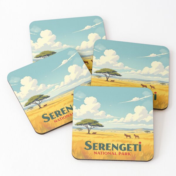 Item preview, Serengeti National Park: Vintage-Style Painterly Travel Poster designed and sold by LSVart.