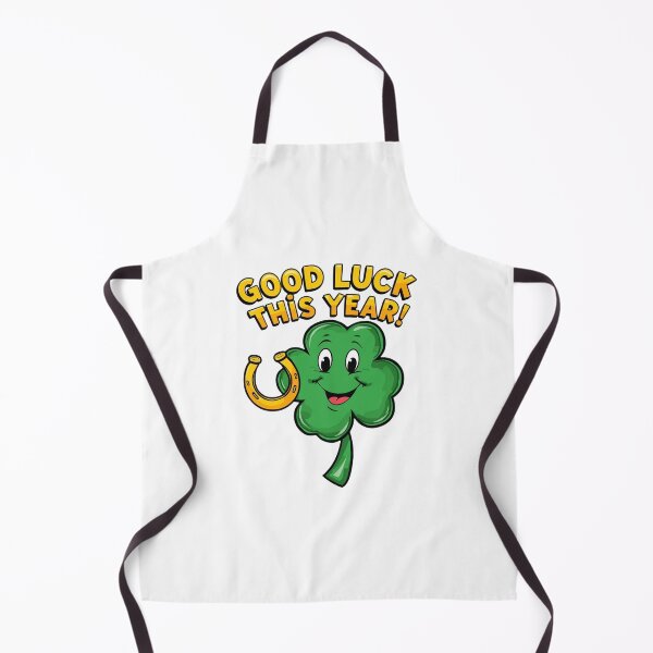 Item preview, Smiling lucky clover with golden horseshoe designed and sold by StormArte.
