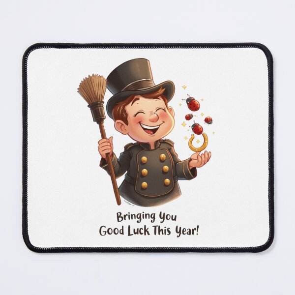 Item preview, Lucky chimney sweep with ladybugs and horseshoe designed and sold by StormArte.