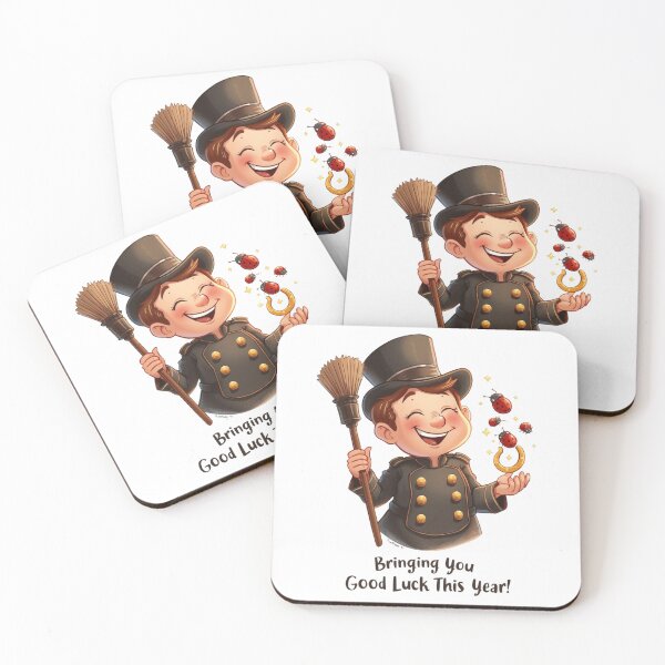 Item preview, Lucky chimney sweep with ladybugs and horseshoe designed and sold by StormArte.
