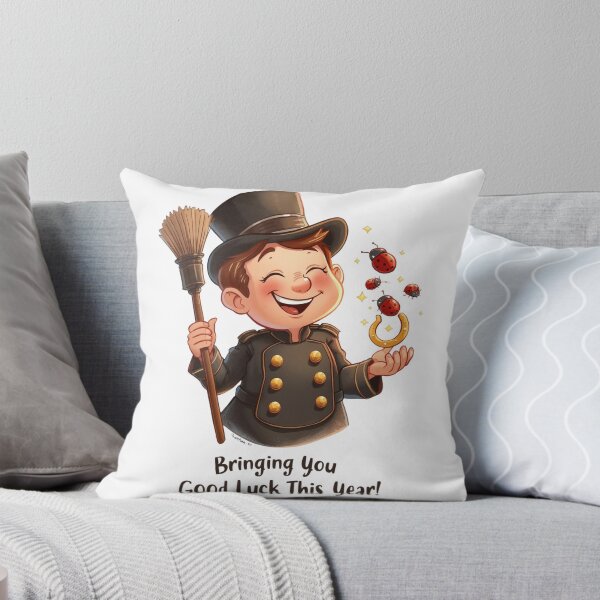 Item preview, Lucky chimney sweep with ladybugs and horseshoe designed and sold by StormArte.