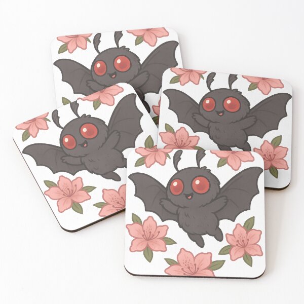 Item preview, Spooky Cute Mothman with Azalea Blossoms designed and sold by designsbyhw.