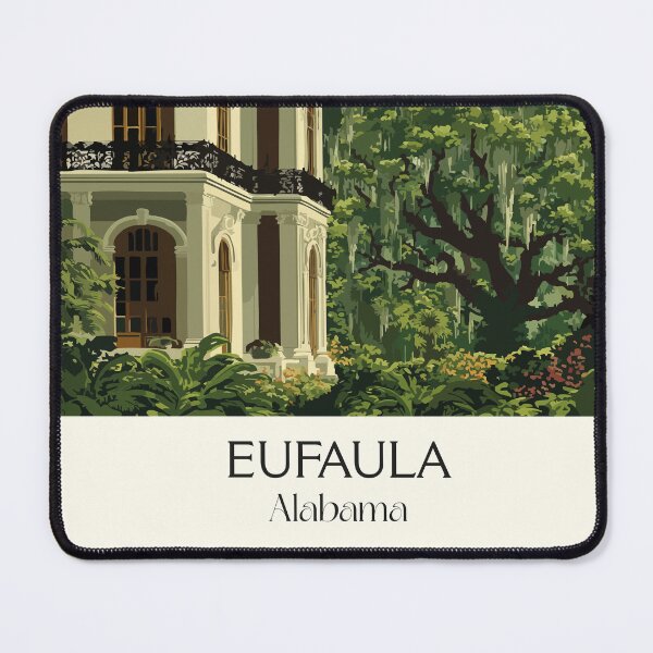 Item preview, Eufaula Alabama Antebellum Home Art Print designed and sold by TuncGK.