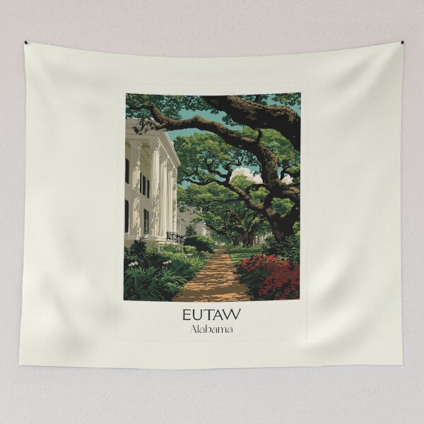 Item preview, Eutaw Alabama Historic Mansion Art Print designed and sold by TuncGK.
