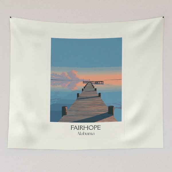 Item preview, Fairhope Alabama Municipal Pier Art Print designed and sold by TuncGK.